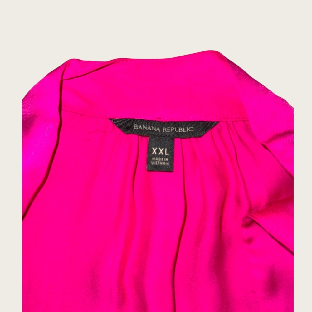 Banana Republic Hot Pink Silk Wrap Mini Dress - Picture 7 of 9